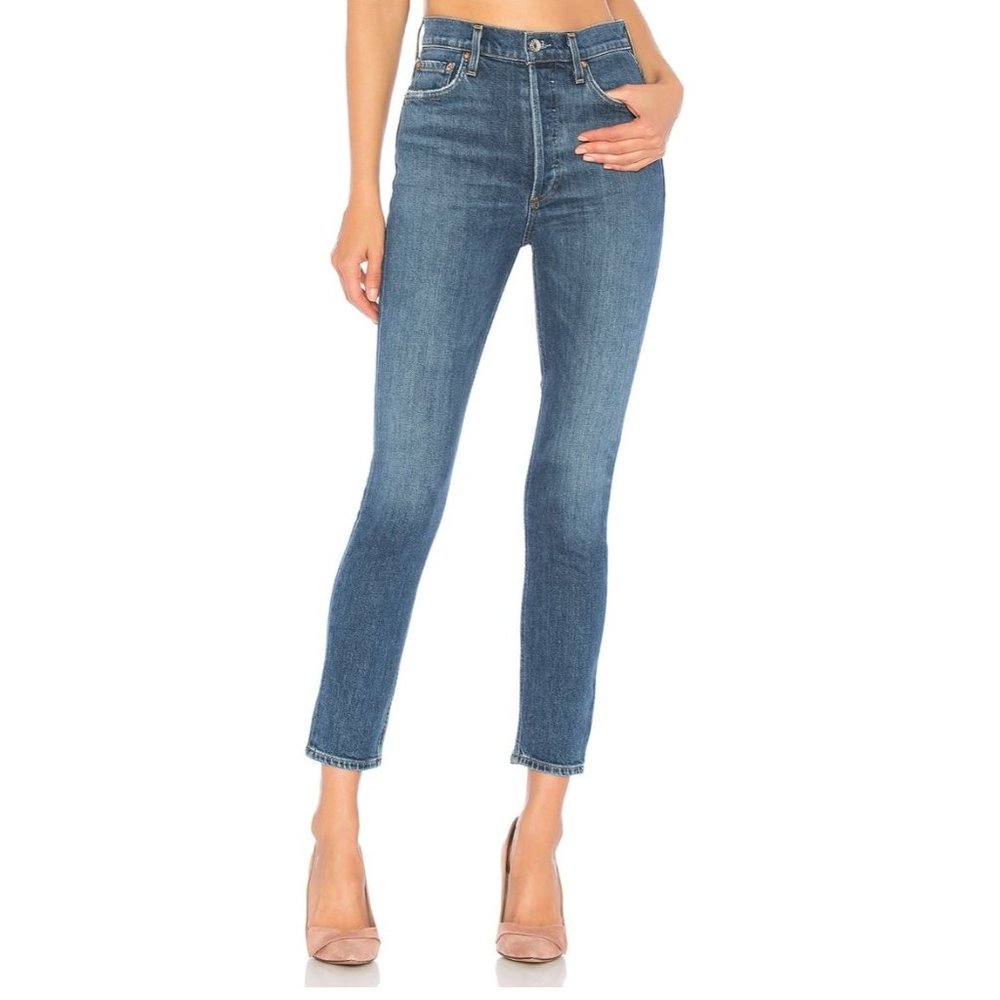 AGOLDE Nico High Rise Slim Fit Jean in Subdued Size 28